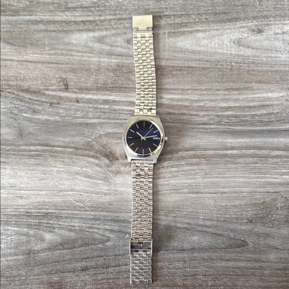 Nixon Time Teller Silver Watch with Black Dial